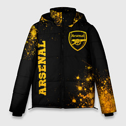 Мужская зимняя куртка Arsenal - gold gradient вертикально