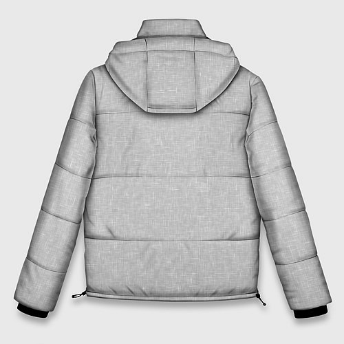 Мужская зимняя куртка Однотонный светло-серый текстурированный / 3D-Черный – фото 2
