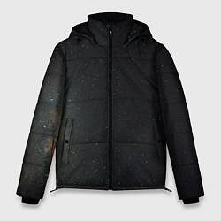 Куртка зимняя мужская Звездный космос темно-синий, цвет: 3D-черный