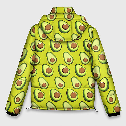 Мужская зимняя куртка Паттерн с половинкой авокадо / 3D-Светло-серый – фото 2