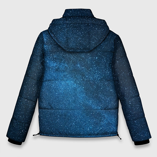 Мужская зимняя куртка Космическая вселенная млечный путь / 3D-Черный – фото 2