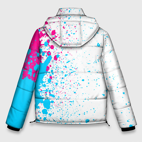 Мужская зимняя куртка West Ham neon gradient style по-вертикали / 3D-Черный – фото 2