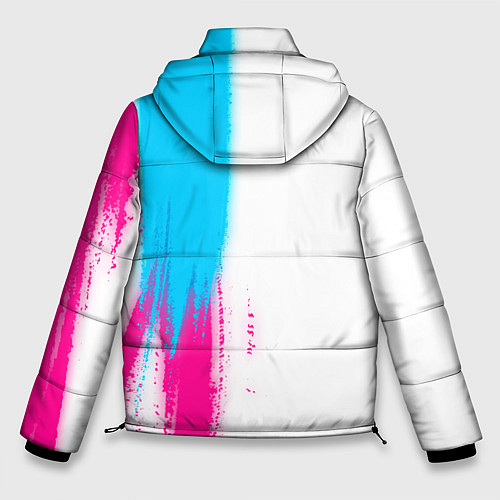 Мужская зимняя куртка Manchester City neon gradient style по-вертикали / 3D-Черный – фото 2