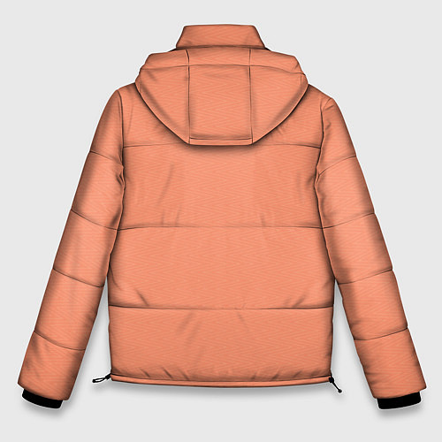 Мужская зимняя куртка Насыщенный персиковый текстурированный / 3D-Черный – фото 2