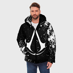 Куртка зимняя мужская White logo of assasin, цвет: 3D-черный — фото 2