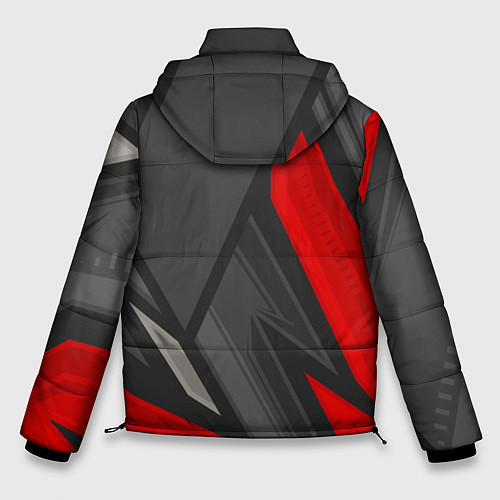 Мужская зимняя куртка A Silent Voice red lines / 3D-Черный – фото 2