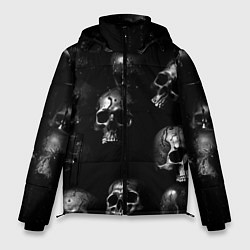 Куртка зимняя мужская Черепа с подтеками, цвет: 3D-черный