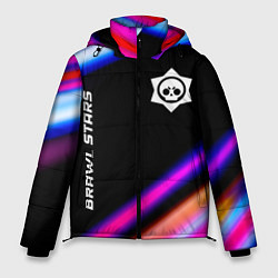Куртка зимняя мужская Brawl Stars speed game lights, цвет: 3D-черный