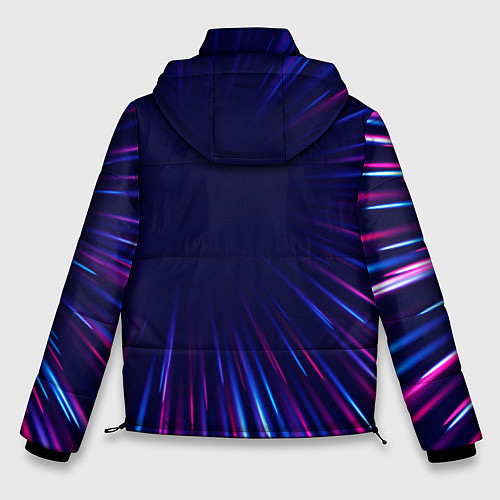 Мужская зимняя куртка A Silent Voice neon blast lines / 3D-Черный – фото 2