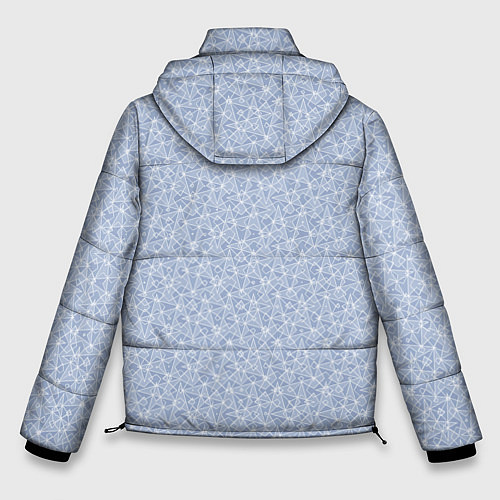 Мужская зимняя куртка Светлый серо-голубой в мелкий рисунок / 3D-Светло-серый – фото 2