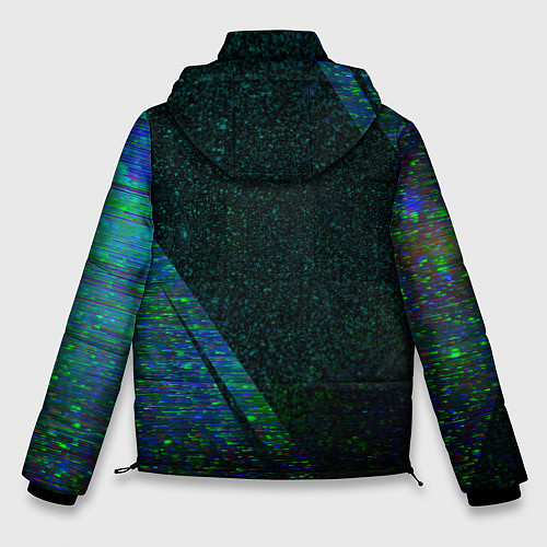 Мужская зимняя куртка Burzum glitch blue / 3D-Черный – фото 2