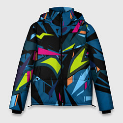 Куртка зимняя мужская Настоящая абстракция, цвет: 3D-черный