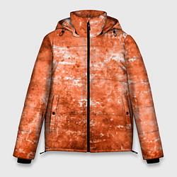 Куртка зимняя мужская Абстракция - красный шум, цвет: 3D-черный