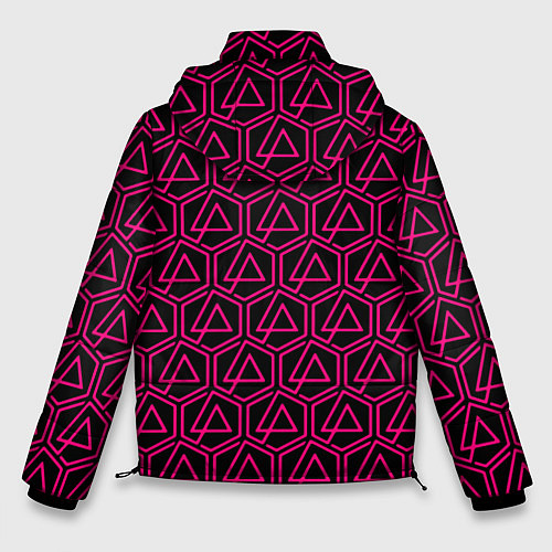 Мужская зимняя куртка Linkin park pink logo / 3D-Красный – фото 2