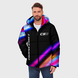 Куртка зимняя мужская Counter Strike 2 speed game lights, цвет: 3D-черный — фото 2