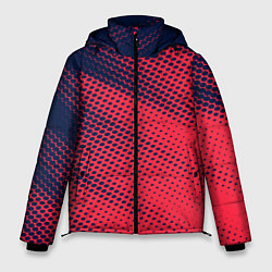 Куртка зимняя мужская Яркий абстрактный узор для спорта, цвет: 3D-красный
