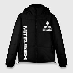 Куртка зимняя мужская Mitsubishi logo white auto, цвет: 3D-светло-серый