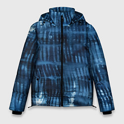 Куртка зимняя мужская Японская абстракция шибори, цвет: 3D-черный