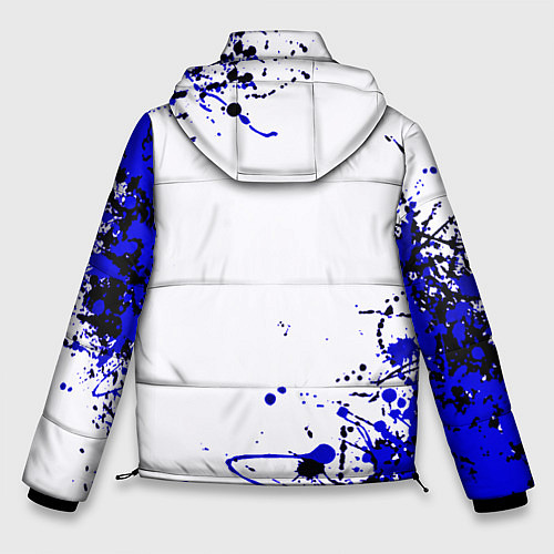 Мужская зимняя куртка Ведьмак лого краски / 3D-Черный – фото 2