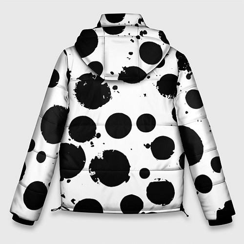 Мужская зимняя куртка Abstract black blots - ai art fantasy / 3D-Черный – фото 2