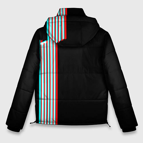 Мужская зимняя куртка Roblox glitch line / 3D-Черный – фото 2