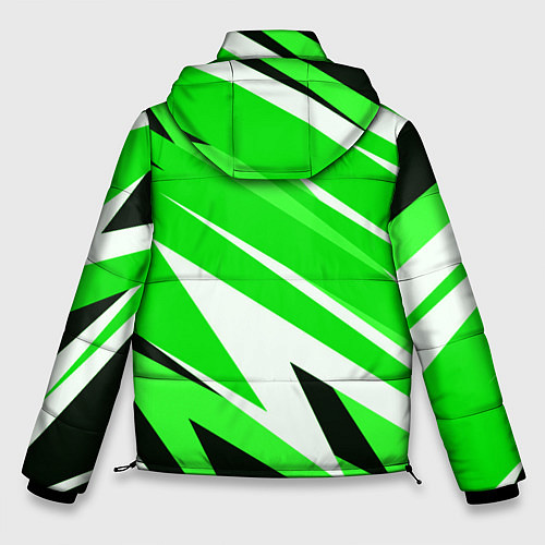 Мужская зимняя куртка Geometry stripes green / 3D-Черный – фото 2