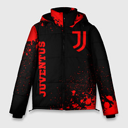 Мужская зимняя куртка Juventus - red gradient вертикально