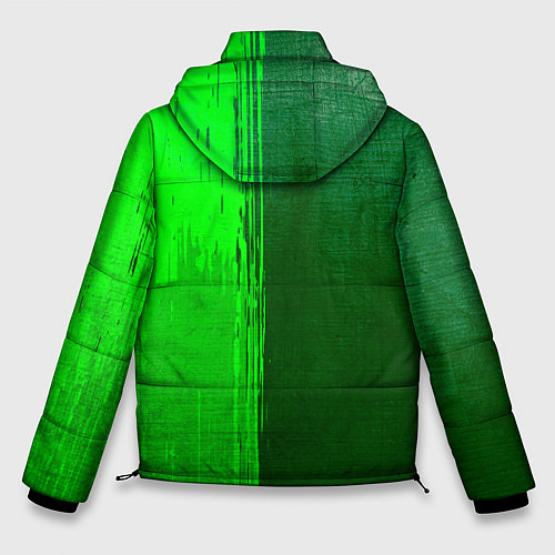 Мужская зимняя куртка Leeds United - green gradient по-вертикали / 3D-Черный – фото 2