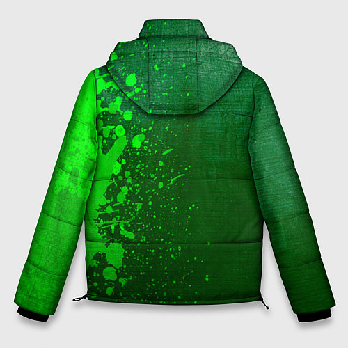 Мужская зимняя куртка Ajax - green gradient по-вертикали / 3D-Черный – фото 2