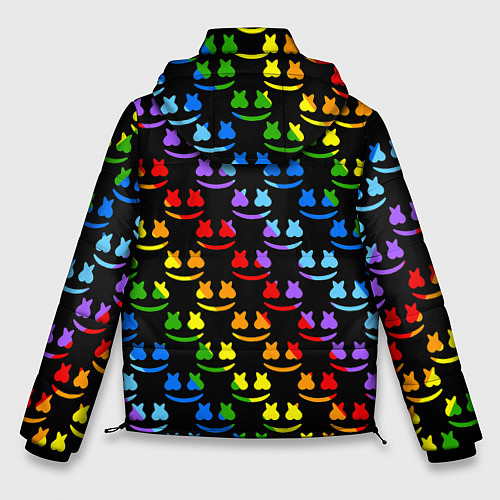 Мужская зимняя куртка Marshmello pattern neon / 3D-Красный – фото 2