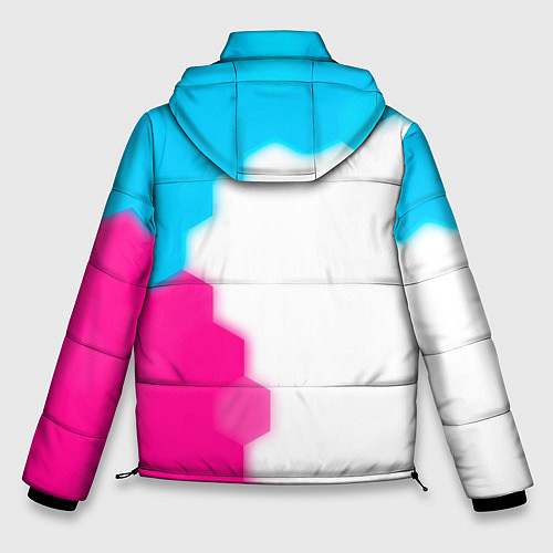 Мужская зимняя куртка Stumble Guys neon gradient style по-вертикали / 3D-Черный – фото 2