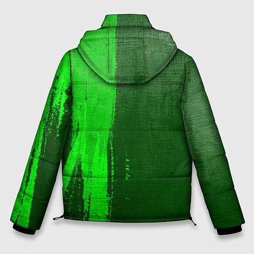 Мужская зимняя куртка Quake - green gradient по-вертикали / 3D-Черный – фото 2