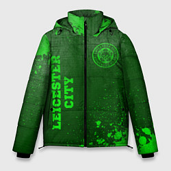 Мужская зимняя куртка Leicester City - green gradient вертикально