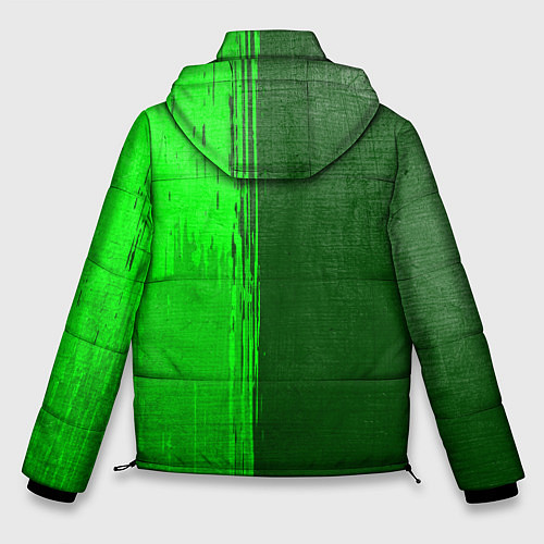 Мужская зимняя куртка One Piece - green gradient по-вертикали / 3D-Черный – фото 2