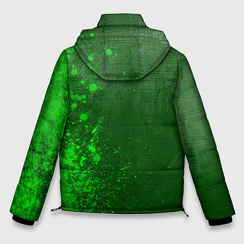 Мужская зимняя куртка Roma - green gradient по-вертикали / 3D-Черный – фото 2