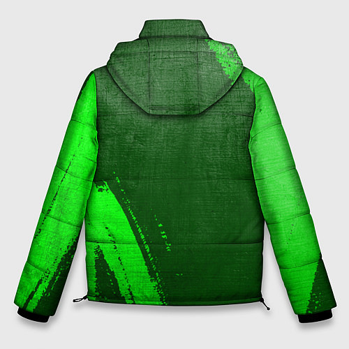 Мужская зимняя куртка AC Milan - green gradient вертикально / 3D-Черный – фото 2