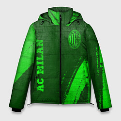 Мужская зимняя куртка AC Milan - green gradient вертикально