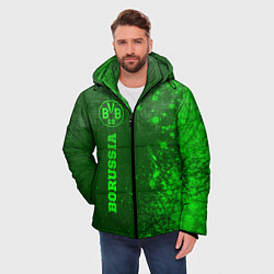 Куртка зимняя мужская Borussia - green gradient по-вертикали, цвет: 3D-черный — фото 2