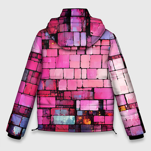 Мужская зимняя куртка Pink bricks / 3D-Красный – фото 2