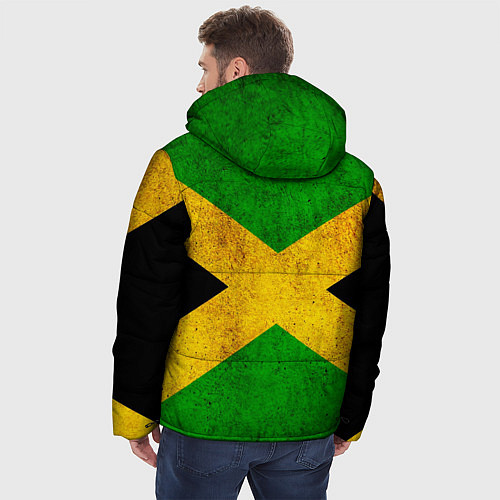 Мужская зимняя куртка Jamaica flag / 3D-Светло-серый – фото 4