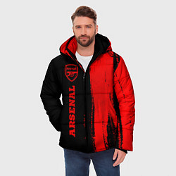 Куртка зимняя мужская Arsenal - red gradient по-вертикали, цвет: 3D-черный — фото 2