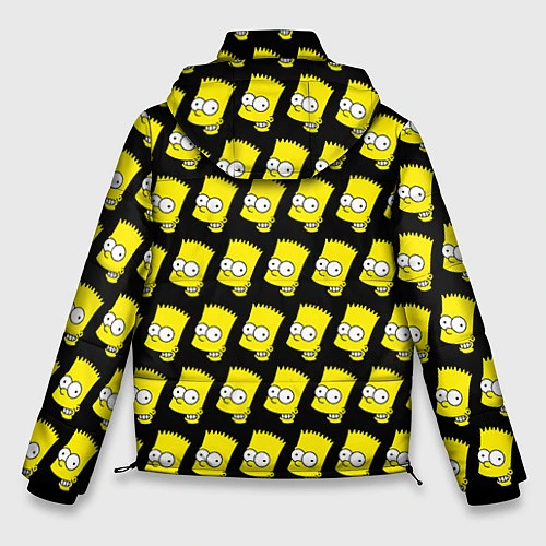 Мужская зимняя куртка Барт Симпсон: узор / 3D-Черный – фото 2