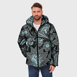 Куртка зимняя мужская Узор, цвет: 3D-черный — фото 2