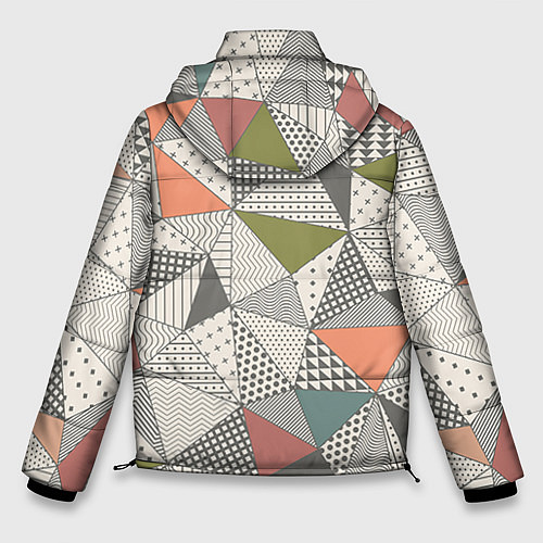 Мужская зимняя куртка Геометрия / 3D-Черный – фото 2
