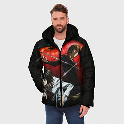 Куртка зимняя мужская Тетрадь смерти, цвет: 3D-красный — фото 2