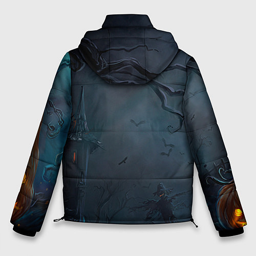 Мужская зимняя куртка Тыква / 3D-Черный – фото 2