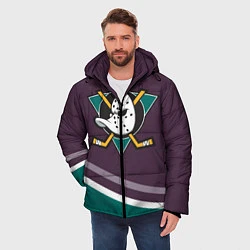 Куртка зимняя мужская Anaheim Ducks Selanne, цвет: 3D-черный — фото 2