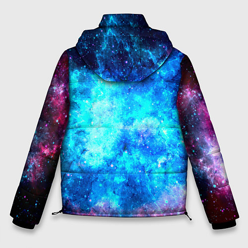 Мужская зимняя куртка Голубая вселенная / 3D-Черный – фото 2