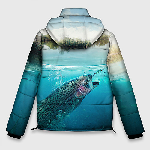 Мужская зимняя куртка Рыбалка на спиннинг / 3D-Черный – фото 2