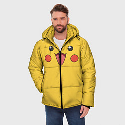 Куртка зимняя мужская Пикачу, цвет: 3D-красный — фото 2